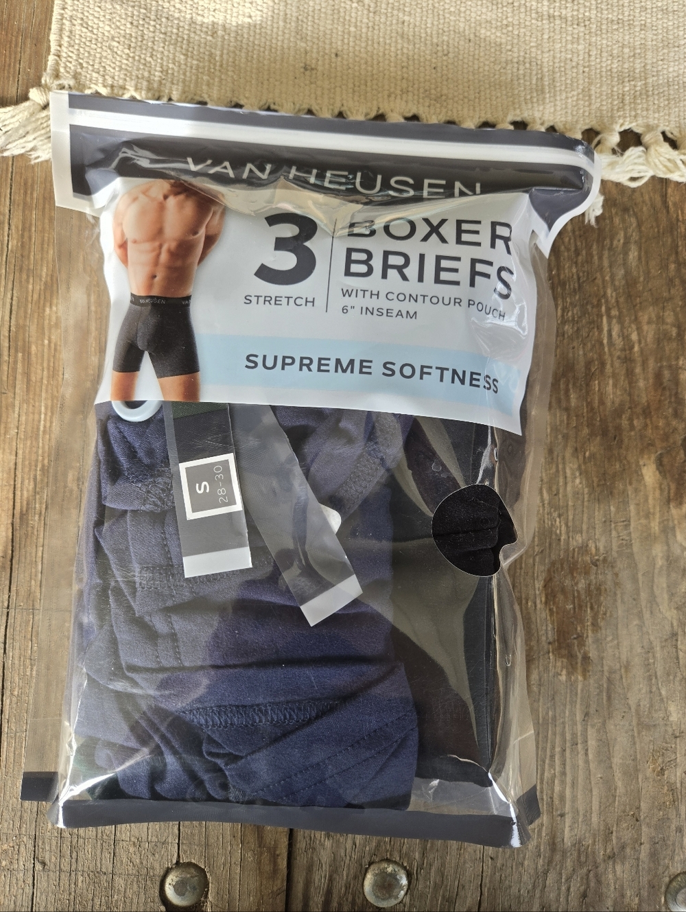 💙 NWT Van Heusen Men’s Boxer Briefs (3-Pack) Size S/28–30 Soft Stretch 💙